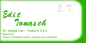 edit tomasch business card